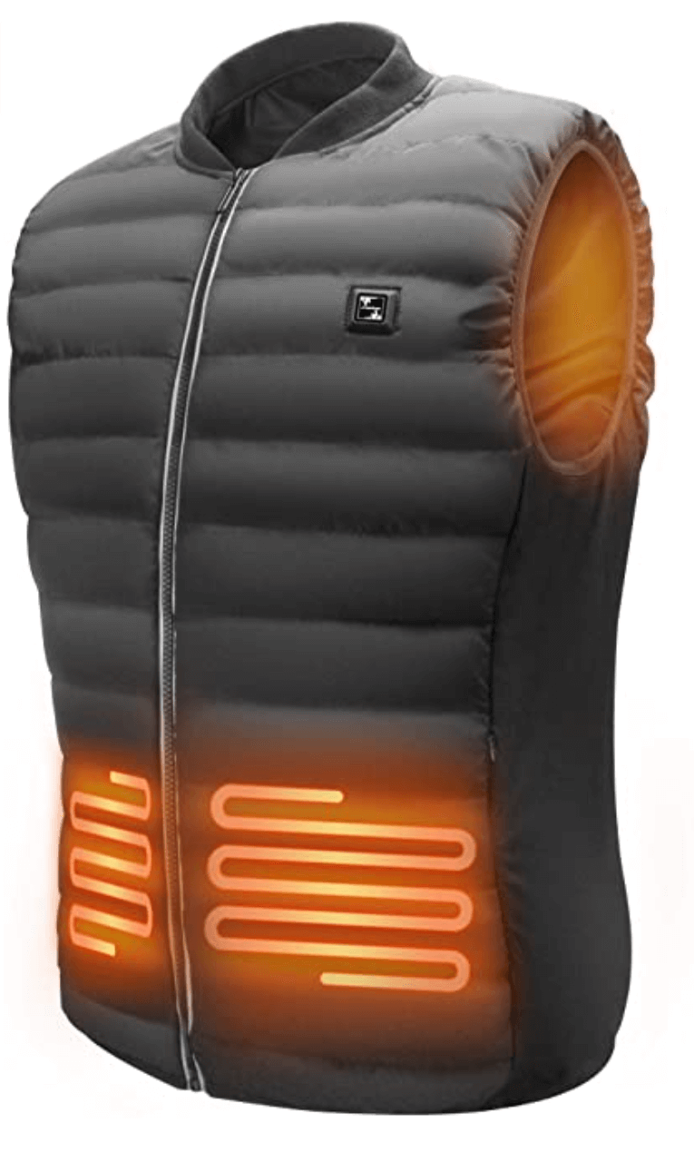 Beheizbare Weste Herren Mit 10000mAh Akku - 5 Heizzonen & 3 Temperaturstufen
