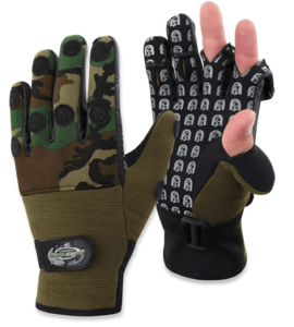 Neopren Handschuhe Anti-Slip 3 Fingern Anglerhandschuhe Tarnfarbe 